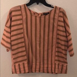Topshop salmon colored top with buttons on back